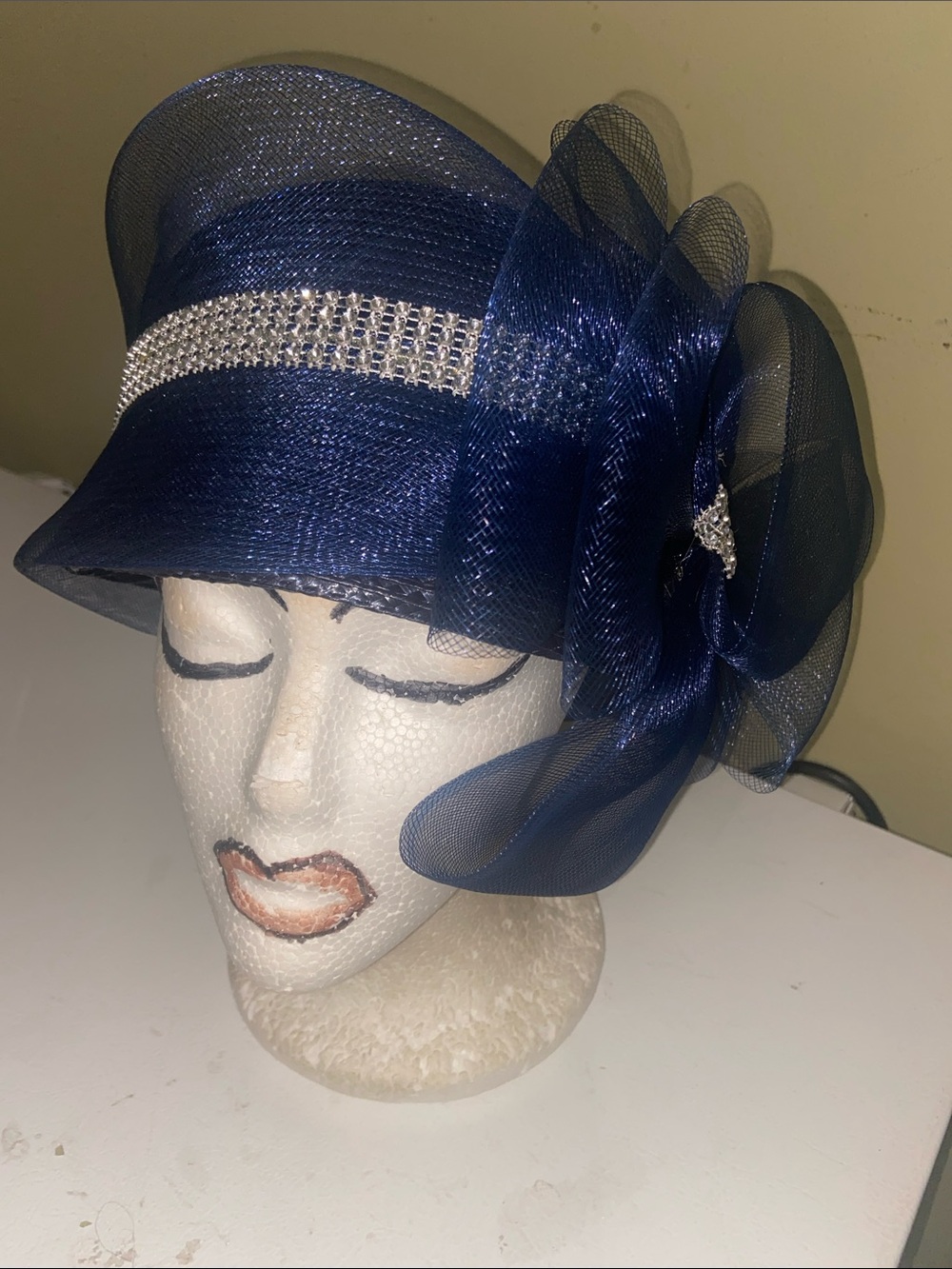 Really Cute Navy Blue Dress Hat / Church Hat